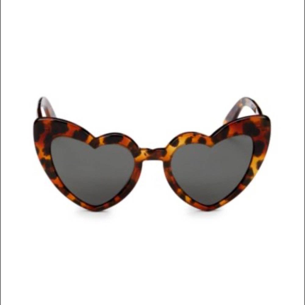 Saint Laurent Loulou 54mm Heart-Shaped Tortoise Sunglasses